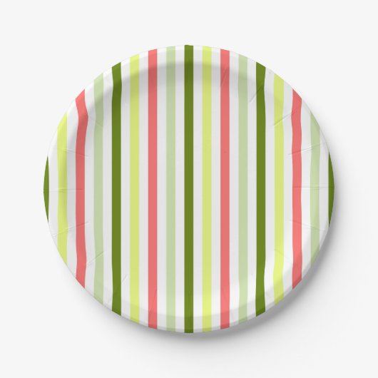 Watermelon Stripe Thin Paper Tellers Pappteller (Vorderseite)