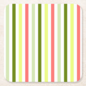Watermelon Stripe Thin Rechteckiger Pappuntersetzer (Vorderseite)