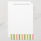 Watermelon Stripe Thin Text Briefpapier (Vorne/Hinten)
