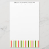 Watermelon Stripe Thin Text Briefpapier (Vorderseite)