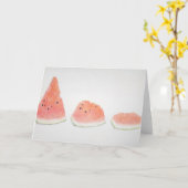 Watermelon Studie A Watercolor Karte (Gelbe Blume)