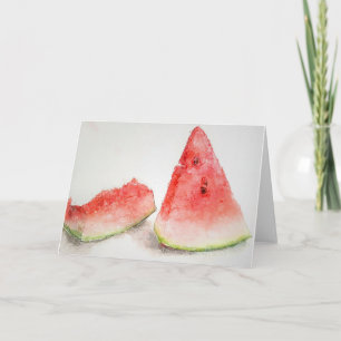 Watermelon Studie B Wasserfarben Karte