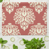 Watermelon Südliche Hütte Damask Geschirrtuch (Gefaltet)