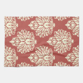 Watermelon Südliche Hütte Damask Geschirrtuch (Horizontal)