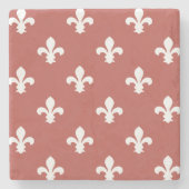 Watermelon Südliche Hütte Fleur de Lys Steinuntersetzer (Vorderseite)