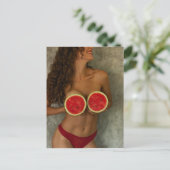 Watermelon Summer Bikini Postkarte (Stehend Vorderseite)