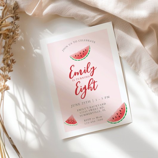 Watermelon Summer Children's Birthday Einladung