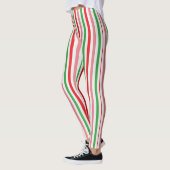 Watermelon Summer Colorful Stripes Pattern-56205 Leggings (Links)