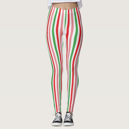 Watermelon Summer Colorful Stripes Pattern-56205 Leggings (Vorderseite)