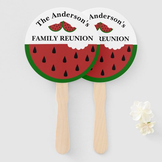 Watermelon Summer Family Wiedersehen Fächer (Vorne und Hinten)