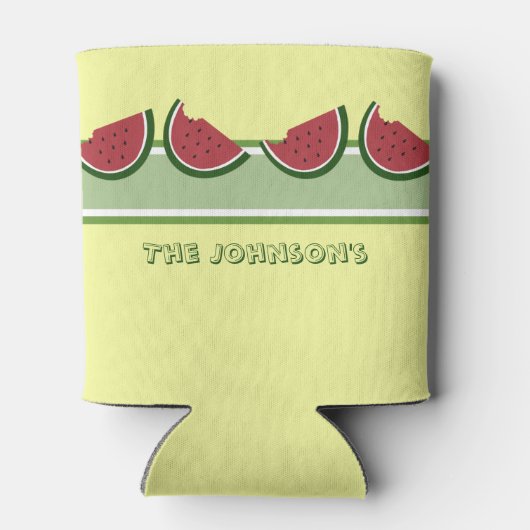 Watermelon Summer Family Wiedersehen Fun Gelb Dosenkühler (Rückseite)