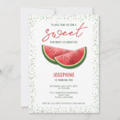 Watermelon Summer Fruit Slices Sweet Geburtstag Einladung (Vorderseite)