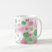 Watermelon Summer Fun Coffee Tasse (VorderseiteRechts)