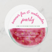Watermelon Summer Fusion Party Einladung (Vorne/Hinten)