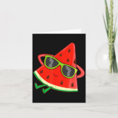 Watermelon Summer Melon With Sungles Funny Waterme Karte (Vorderseite)