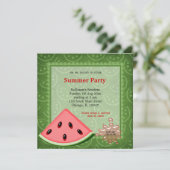 Watermelon Summer Party Einladung (Stehend Vorderseite)