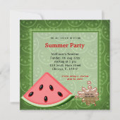 Watermelon Summer Party Einladung (Vorderseite)