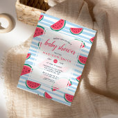 Watermelon Summer Pink Green Fruit Baby Dusche Einladung