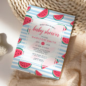 Watermelon Summer Pink Green Fruit Baby Dusche Einladung