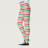 Watermelon Summer Stripes Digitales Papier Leggings (Links)