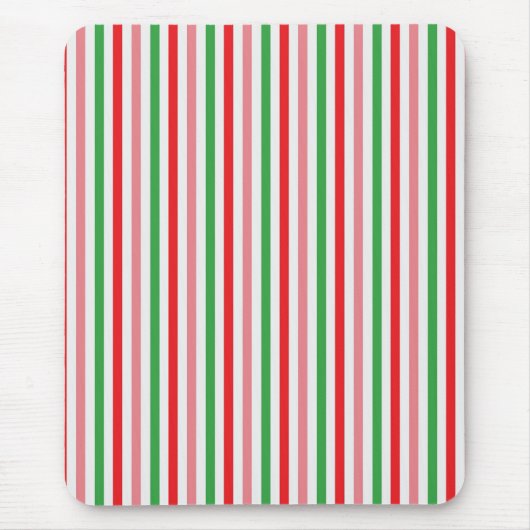 Watermelon Summer Stripes Digitales Papier Mousepad (Vorne)