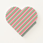 Watermelon Summer Stripes Digitales Papier Notizblock (Rückseite)