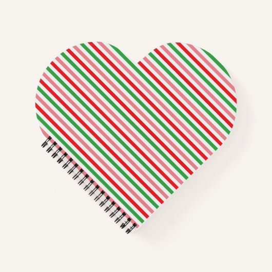 Watermelon Summer Stripes Digitales Papier Notizblock (Vorderseite)