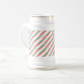 Watermelon Summer Stripes Pattern-56204 Bierglas (Vorderseite Links)