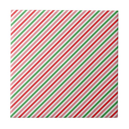 Watermelon Summer Stripes Pattern-56206 Fliese (Vorderseite)
