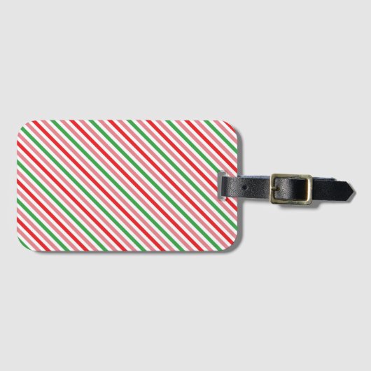 Watermelon Summer Stripes Pattern-56206 Gepäckanhänger (Vorderseite (Horizontal))