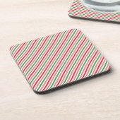 Watermelon Summer Stripes Pattern-56206 Getränkeuntersetzer (Linke Seite)
