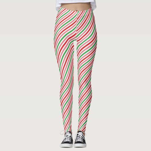 Watermelon Summer Stripes Pattern-56206 Leggings (Vorderseite)