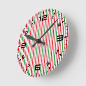 Watermelon Summer Stripes Pattern-56206 Runde Wanduhr (Winkel)