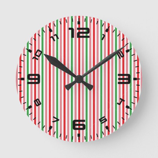 Watermelon Summer Stripes Pattern-56206 Runde Wanduhr (Vorderseite)