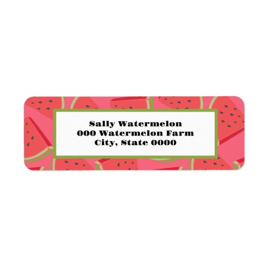 Watermelon Summer Time Address Labels (Vorne)