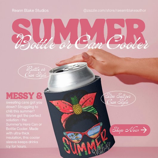 Watermelon Summer Vibes Kann oder Flasche Cooler Dosenkühler