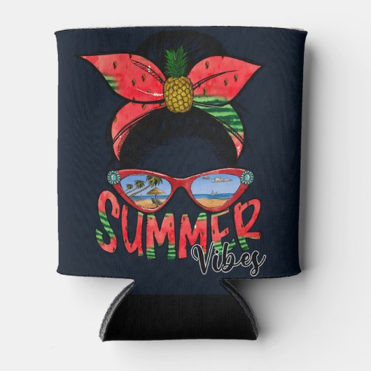 Watermelon Summer Vibes Kann oder Flasche Cooler Dosenkühler (Vorderseite)