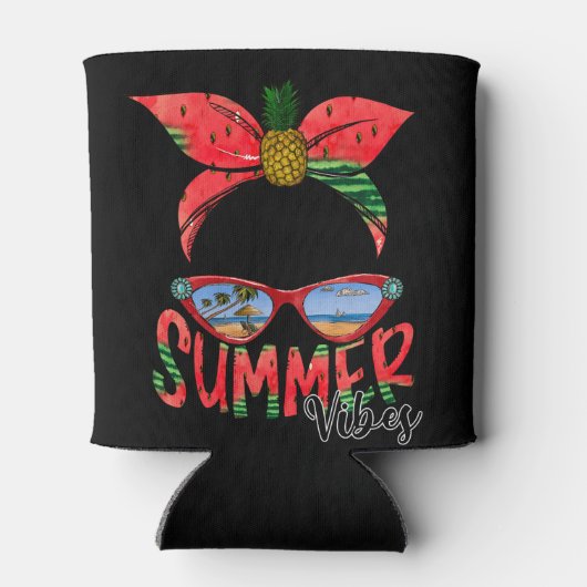 Watermelon Summer Vibes Kann oder Flasche Cooler Dosenkühler (Rückseite)