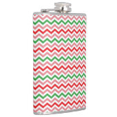 Watermelon Summer Zigzag Streifen Muster-56209 Flachmann (Rechts)