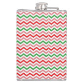 Watermelon Summer Zigzag Streifen Muster-56209 Flachmann (Rückseite)