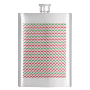 Watermelon Summer Zigzag Streifen Muster-56209 Flachmann