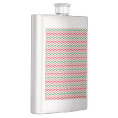Watermelon Summer Zigzag Streifen Muster-56209 Flachmann (Rechts)