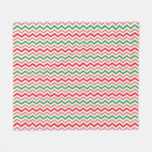 Watermelon Summer Zigzag Streifen Muster-56209 Fleecedecke (Vorderseite (Horizontal))