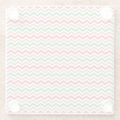 Watermelon Summer Zigzag Streifen Muster-56209 Glasuntersetzer (Rückseite)