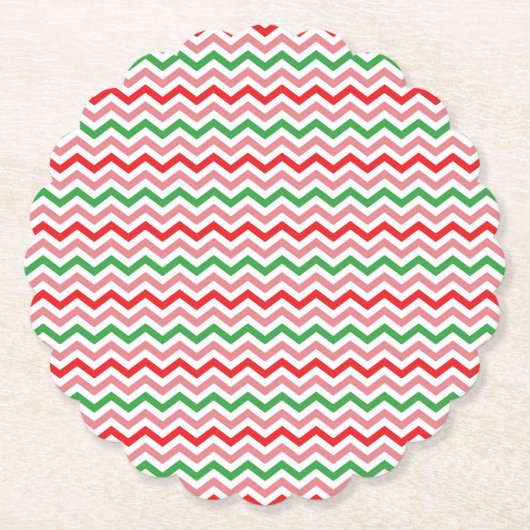 Watermelon Summer Zigzag Streifen Muster-56209 Untersetzer (Vorderseite)