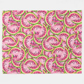 Watermelon Surprise Fleece Blanket (Vorderseite (Horizontal))