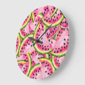 Watermelon Surprise Wall Clock Große Wanduhr (Winkel)
