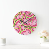 Watermelon Surprise Wall Clock Große Wanduhr (Zuhause)