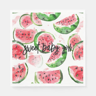 Watermelon Sweet Baby Girl Babydusche Napkins Serviette