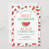 Watermelon Sweet Celebration Birthday Einladung (Vorderseite)
